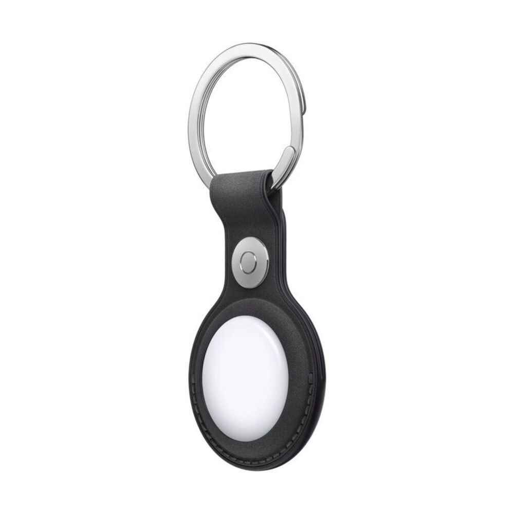 Apple -  AirTag FineWoven Key Ring - Black Black